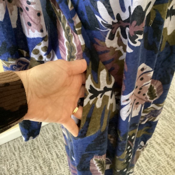 G.I.L.I. from QVC tropical print lightweight knit duster sz M - Picture 4 of 6